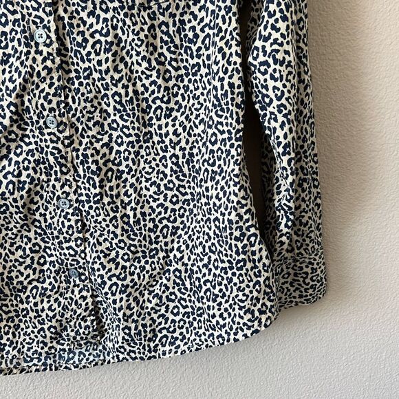 J. Crew Leopard Print Button Down Blouse - Picture 3 of 6
